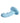 Jaspar Silicone Curved Dildo with Suction Cup - Aqua/Blue - 6in