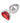 Jewel Ruby Heart Aluminum Anal Plug - Metal/Red - Small