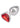 Jewel Ruby Heart Aluminum Anal Plug - Metal/Red - Small