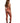 Le Desir Fishnet and Lace Garterbelt Stocking - One Size - Sunset Glow - Orange - One Size
