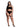 Le Desir Shade Ananke Xii Three Piece with Choker, Bandeau Top and Pantie with Garters - Black - Queen