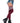 Leg Avenue Athlete Thigh High with 3 Stripe Top - Burgundy/Red - One Size