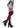 Leg Avenue Athlete Thigh High with 3 Stripe Top - Burgundy/Red - One Size