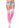 Leg Avenue Athlete Thigh High with 3 Stripe Top - Pink - One Size