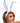 Leg Avenue Bendable Velvet Bunny Ears - White - One Size