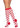 Leg Avenue Candy Cane Lurex Knee High Socks - Red/White - One Size