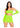 Leg Avenue Checkerboard Net and Opaque Bandeau Mini Skirt and Arm Warmers - Green/Neon Green - One Size