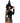 Leg Avenue Crafty Witch Snap Crotch Velvet Bodysuit with Distressed Net and Attached Garter, Choker Body Harness, and Matching Velvet Witch Hat - Black - Small - 3 Piece