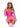 Leg Avenue Dreamy Princess Velvet Boned Crop Top with Jewel Accent, Garter Panty with Peplum Skirt, Removable Clear Straps, and Crown Headband - Pink - Small - 4 Piece
