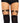 Leg Avenue Dual Strap Elastic Garter Suspender with Heart - Black - One Size