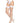 Leg Avenue Fence Net Stocking with Lace Top - White - One Size