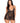 Leg Avenue Floral Lace Babydoll with Eyelash Lace Scalloped Hem Adjustable Cross-Over Straps and G-String Panty - Black - Small