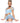 Leg Avenue Glass Slipper Cinderella Boned Sweetheart Crop Top with Organza Sleeves, Garter Panty with Shimmer Sheer Skirt, Ribbon Choker, and Matching Hair Band - Blue - Small - 4 Piece