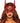 Leg Avenue Glitter Devil Mask - Red - One Size