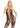 Leg Avenue Heart Net Halter Bodystocking with Faux Lace Up Front and Leg Garter Detail - Black - One Size