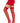 Leg Avenue Heart Net Thigh Highs - Red - One Size
