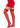 Leg Avenue Heart Net Thigh Highs - Red - One Size