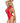 Leg Avenue High Neck Floral Lace Backless Teddy with Lace Up Accents and Crotchless Thong Panty - Red - Small