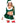 Leg Avenue Hoho Hottie, Velvet Crop Top with Faux Fur Trim, Mini Skirt, Belt and Santa Hat - Green/White - XSmall - 4 Piece