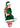 Leg Avenue Hoho Hottie, Velvet Crop Top with Faux Fur Trim, Mini Skirt, Belt and Santa Hat - Green/White - XSmall - 4 Piece
