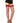 Leg Avenue Industrial Net Thigh Highs with Stay Up Silicone Lace Top - Burgundy/Red - One Size