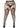 Leg Avenue Industrual Net Stocking with Dutchess Lace Top and Attached Multi-Strand Garter Belt - Black - Queen/XLarge/XXLarge