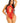 Leg Avenue Lace and Net Keyhole Crossover Halter Teddy - Red - One Size
