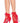 Leg Avenue Lace Anklet with Ruffles - Red - One Size