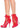 Leg Avenue Lace Anklet with Ruffles - Red - One Size