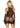 Leg Avenue Leopard Net Keyhole Dress and Matching Gloves - Black - One Size - 2 Pieces