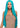 Leg Avenue Long Straight 33 Center Part Wig - Blue/Turquoise - One Size