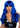 Leg Avenue Misfit Long Wavy Bang Wig - Blue - One Size