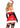 Leg Avenue Naughty Santa Off The Shoulder Vinyl Dress with Tie Back Halter Straps, Belt and Santa Hat - Red/White - Small - 3 Pieces