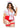 Leg Avenue Nurse Feelgood Snap Crotch Garter Bodysuit with Attached Apron and Hat Headband - Red/White - 3XLarge/4XLarge/Queen - 2 Piece