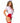 Leg Avenue Nurse Feelgood Snap Crotch Garter Bodysuit with Attached Apron and Hat Headband - Red/White - Small - 2 Piece