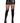 Leg Avenue Opaque Flame Tights with Fishnet Top - Black - One Size