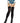 Leg Avenue Opaque Thigh Highs with Attached Clip Garter - Black - One Size