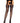 Leg Avenue Polka Dot Fishnet Suspender Hose with Lace Top and Cuban Heel - Black - One Size