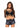 Leg Avenue Pothole Net Long Sleeved Crop Top - Black - One Size