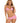 Leg Avenue Rhinestone Mesh Wrap Around Bra Top, G-String Panty, and Ruched Tie Sarong - Baby Pink - Medium/Small - 3 Piece