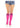 Leg Avenue Ribbed Stirrup Leg Warmers with Athletic Stripe - Pink - One Size