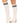 Leg Avenue Ribbed Stirrup Leg Warmers with Athletic Stripe - White - One Size