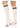 Leg Avenue Ribbed Stirrup Leg Warmers with Athletic Stripe - White - One Size