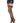 Leg Avenue Satin Bow Top Fishnet Thigh Highs with Rhinestone Backseam - Black - One Size