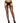 Leg Avenue Scalloped Fishnet Strappy Suspender Hose - Black - One Size
