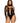 Leg Avenue Seamless Asymmetrical Cut Out Thong Back Bodysuit - Black - One Size