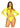 Leg Avenue Seamless Asymmetrical Cut Out Thong Back Bodysuit - Neon Yellow/Yellow - One Size