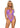 Leg Avenue Seamless Hexi Net Keyhole Halter Bodysuit - Lavender/Purple - One Size