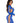 Leg Avenue Seamless Opaque Cut-Out Footless Bodystocking - Royal Blue - One Size