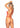 Leg Avenue Seamless Scroll Lace with Nearly Naked Strappy Back - Red - One Size